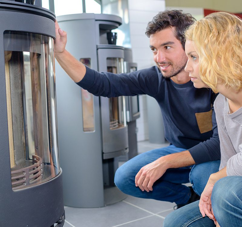 young couple looking for new furnaces in Tillsonburg