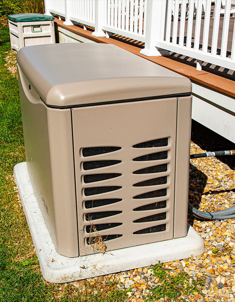 stand-by generators in Tillsonburg as shown with this one sitting on a concrete pad at a residence